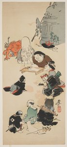 Verzameling van O_tsu-e Karakters door Shibata Zeshin